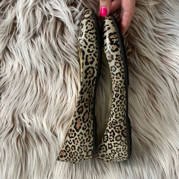 Jimmy Choo Gold Shimmer Leopard Flats - Picture 6 of 7